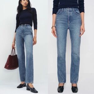 REFORMATION Jeans Cynthia High Rise Straight in Colorado Classic Blue Size 27